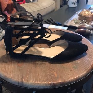 Black Talbots flat Sandals with zipper